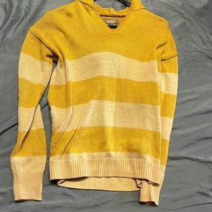 Hooded striped sweater